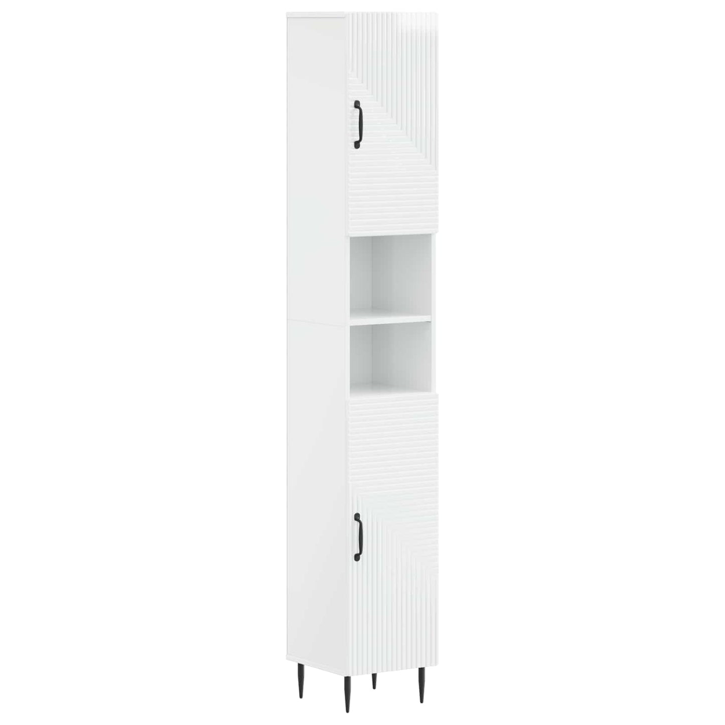 vidaXL 3 Piece Bathroom Cabinet Set HAARLEM Engineered Wood