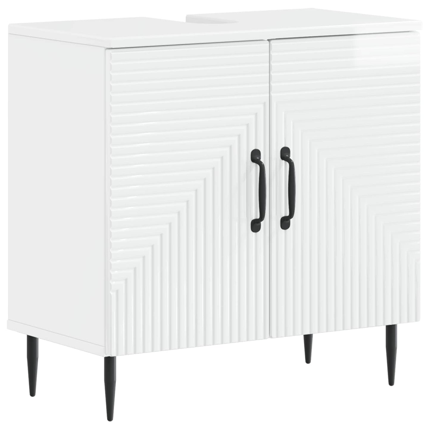 vidaXL 3 Piece Bathroom Cabinet Set HAARLEM Engineered Wood