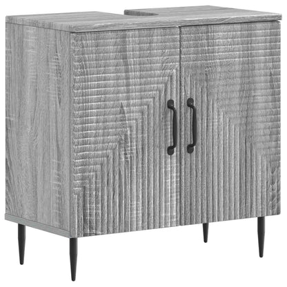 vidaXL 3 Piece Bathroom Cabinet Set HAARLEM Engineered Wood