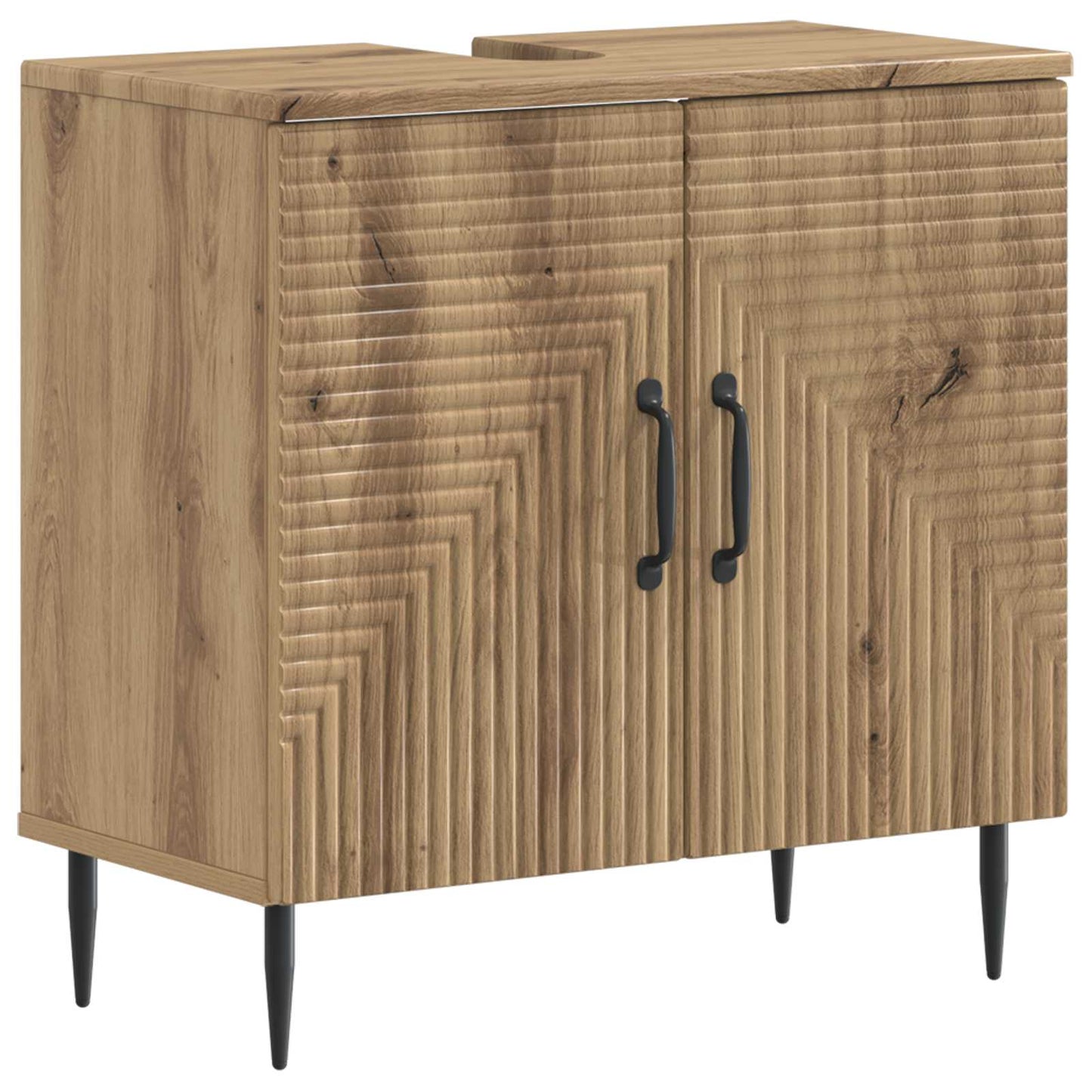 vidaXL 3 Piece Bathroom Cabinet Set HAARLEM Engineered Wood