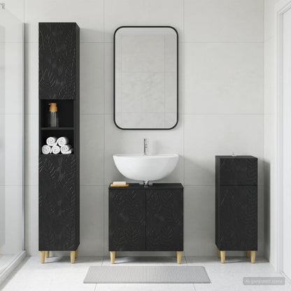 vidaXL 3 Piece Bathroom Cabinet Set DELFT Engineered Wood