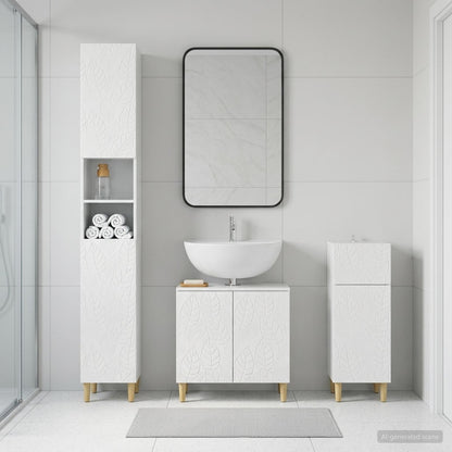 vidaXL 3 Piece Bathroom Cabinet Set DELFT Engineered Wood