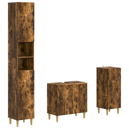 vidaXL 3 Piece Bathroom Cabinet Set DELFT Engineered Wood