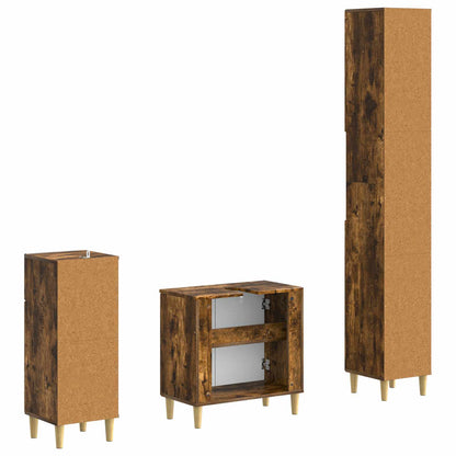 vidaXL 3 Piece Bathroom Cabinet Set DELFT Engineered Wood