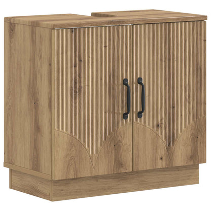vidaXL 3 Piece Bathroom Cabinet Set HOORN Engineered Wood