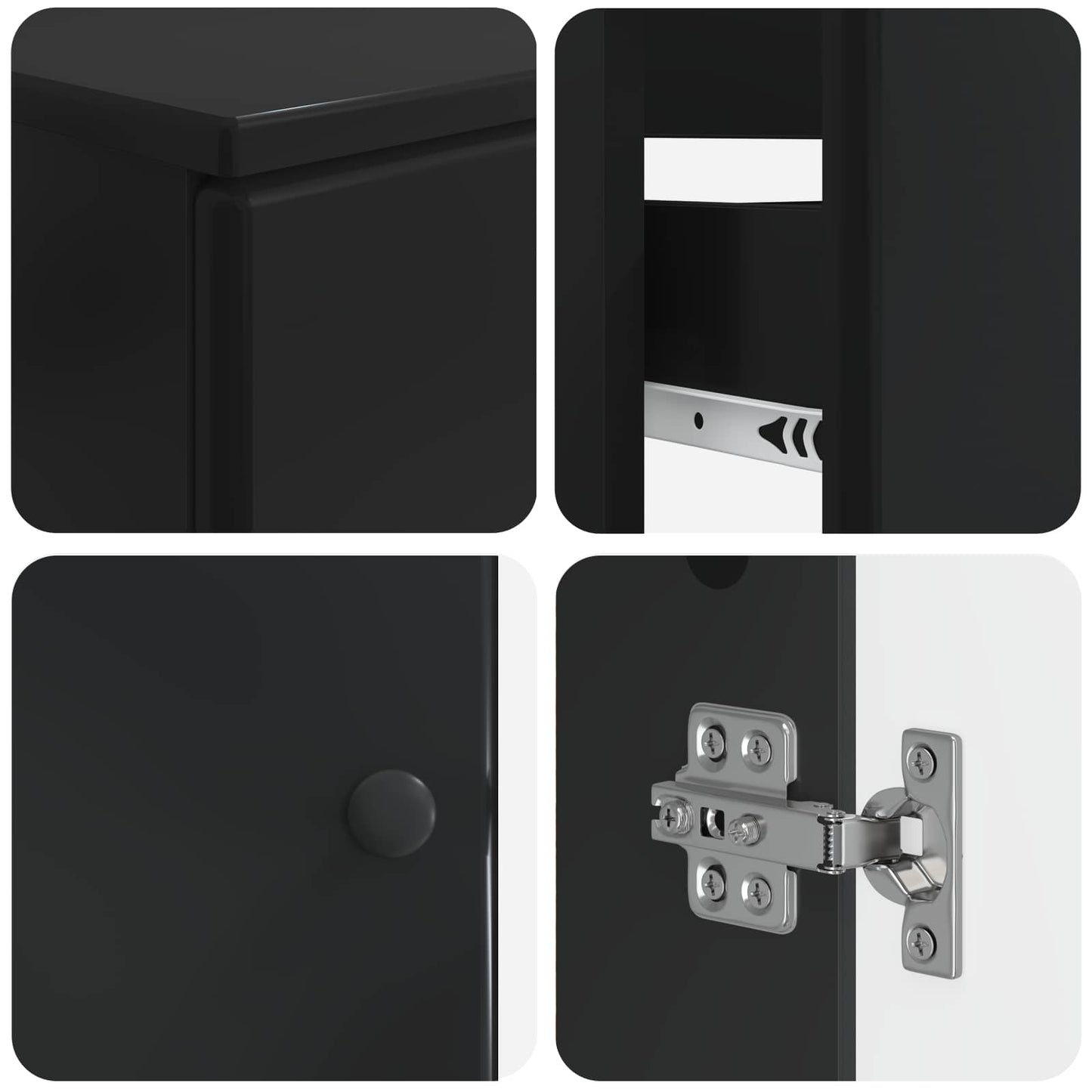 vidaXL 3 Piece Bathroom Cabinet Set BREDA Engineered Wood