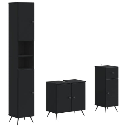 vidaXL 3 Piece Bathroom Cabinet Set BREDA Engineered Wood