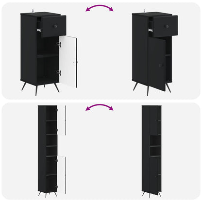 vidaXL 3 Piece Bathroom Cabinet Set BREDA Engineered Wood