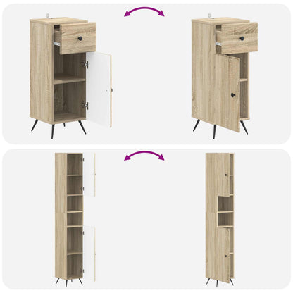 vidaXL 3 Piece Bathroom Cabinet Set BREDA Engineered Wood