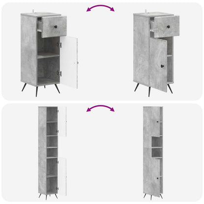 vidaXL 3 Piece Bathroom Cabinet Set BREDA Engineered Wood