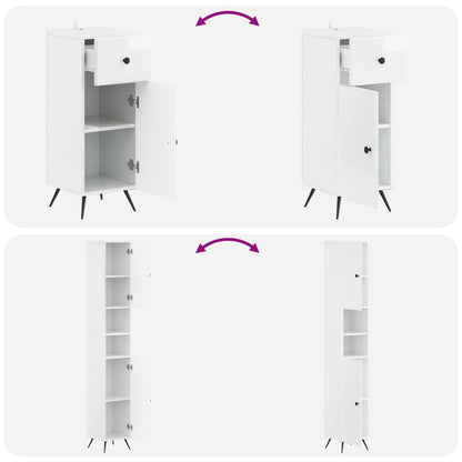 vidaXL 3 Piece Bathroom Cabinet Set BREDA Engineered Wood