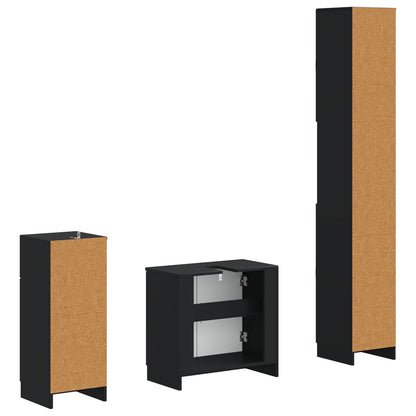 vidaXL 3 Piece Bathroom Cabinet Set UTRECHT Engineered Wood