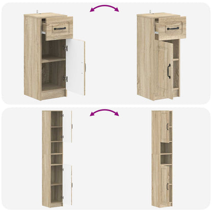 vidaXL 3 Piece Bathroom Cabinet Set UTRECHT Engineered Wood