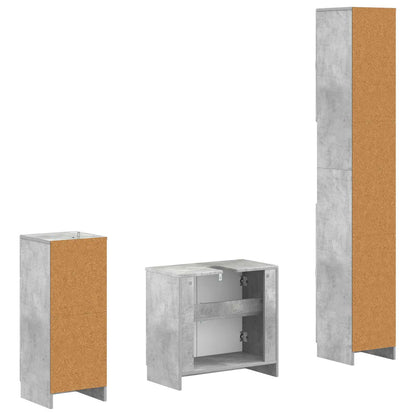 vidaXL 3 Piece Bathroom Cabinet Set UTRECHT Engineered Wood