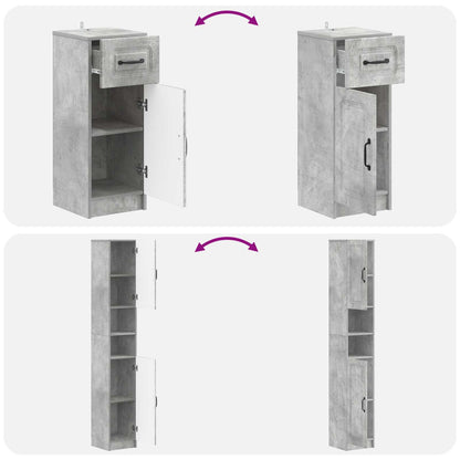 vidaXL 3 Piece Bathroom Cabinet Set UTRECHT Engineered Wood
