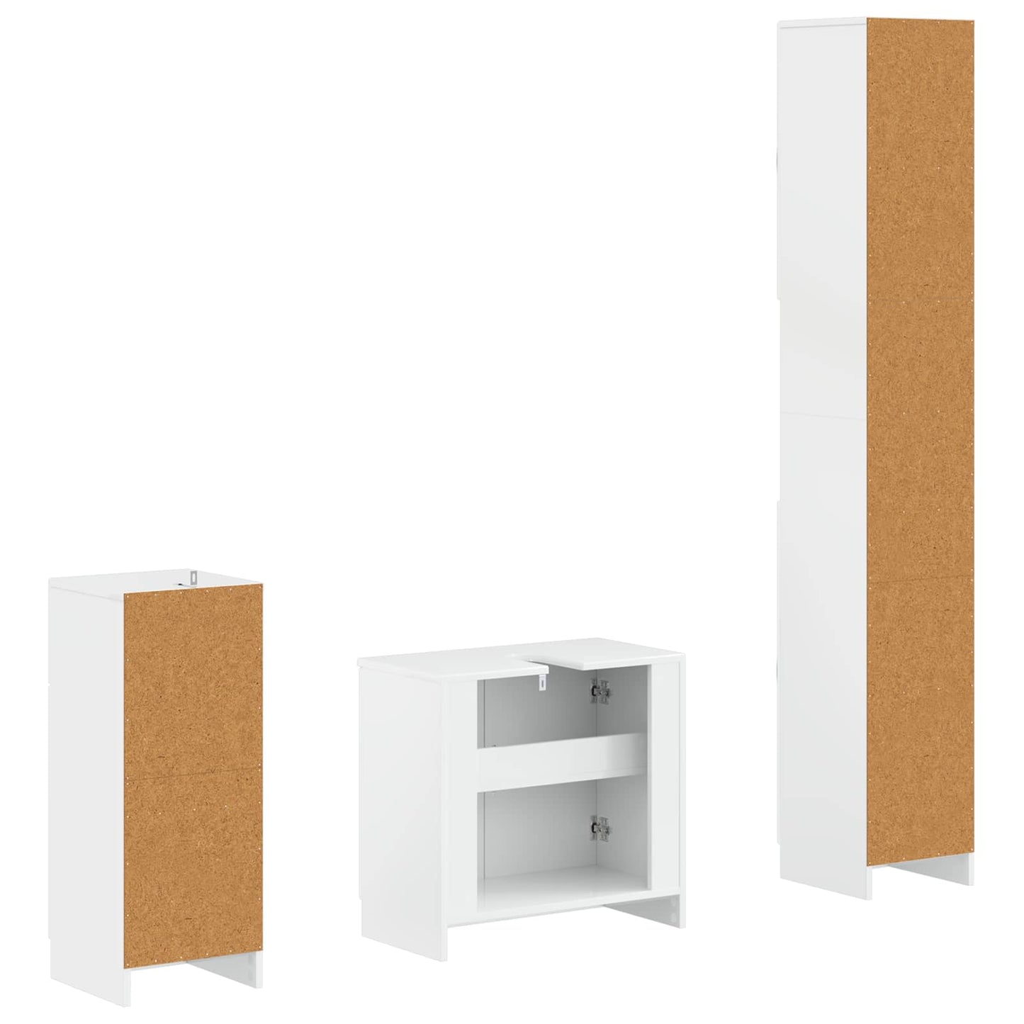 vidaXL 3 Piece Bathroom Cabinet Set UTRECHT Engineered Wood