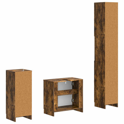 vidaXL 3 Piece Bathroom Cabinet Set UTRECHT Engineered Wood