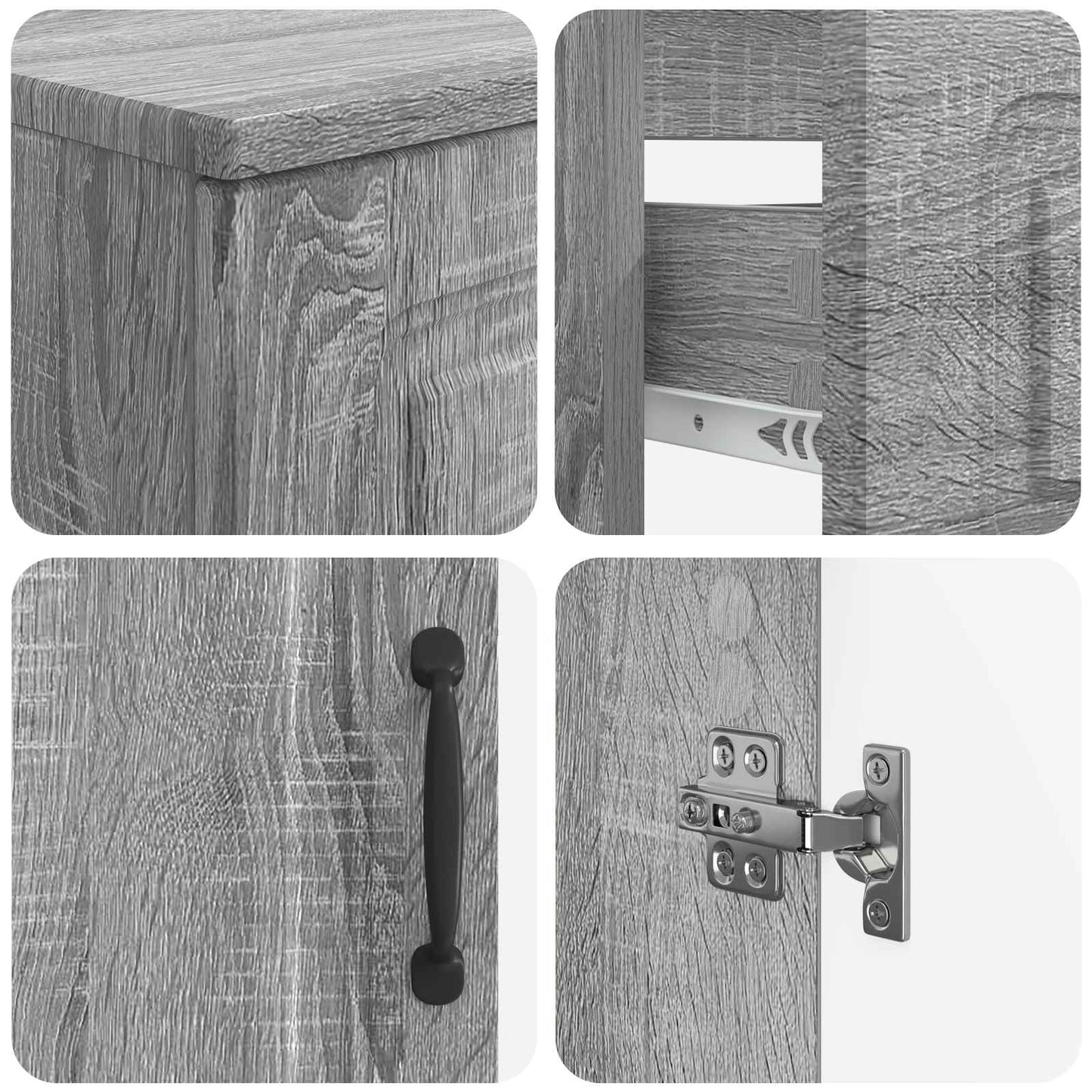 vidaXL 3 Piece Bathroom Cabinet Set UTRECHT Engineered Wood