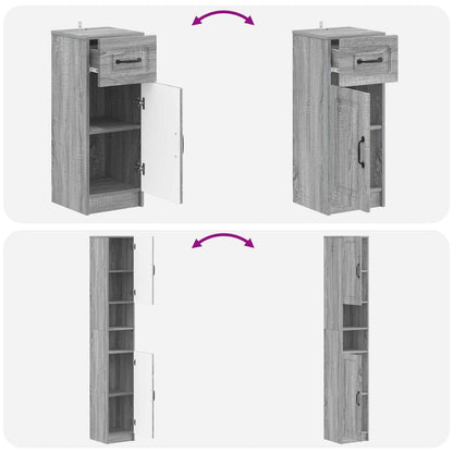 vidaXL 3 Piece Bathroom Cabinet Set UTRECHT Engineered Wood