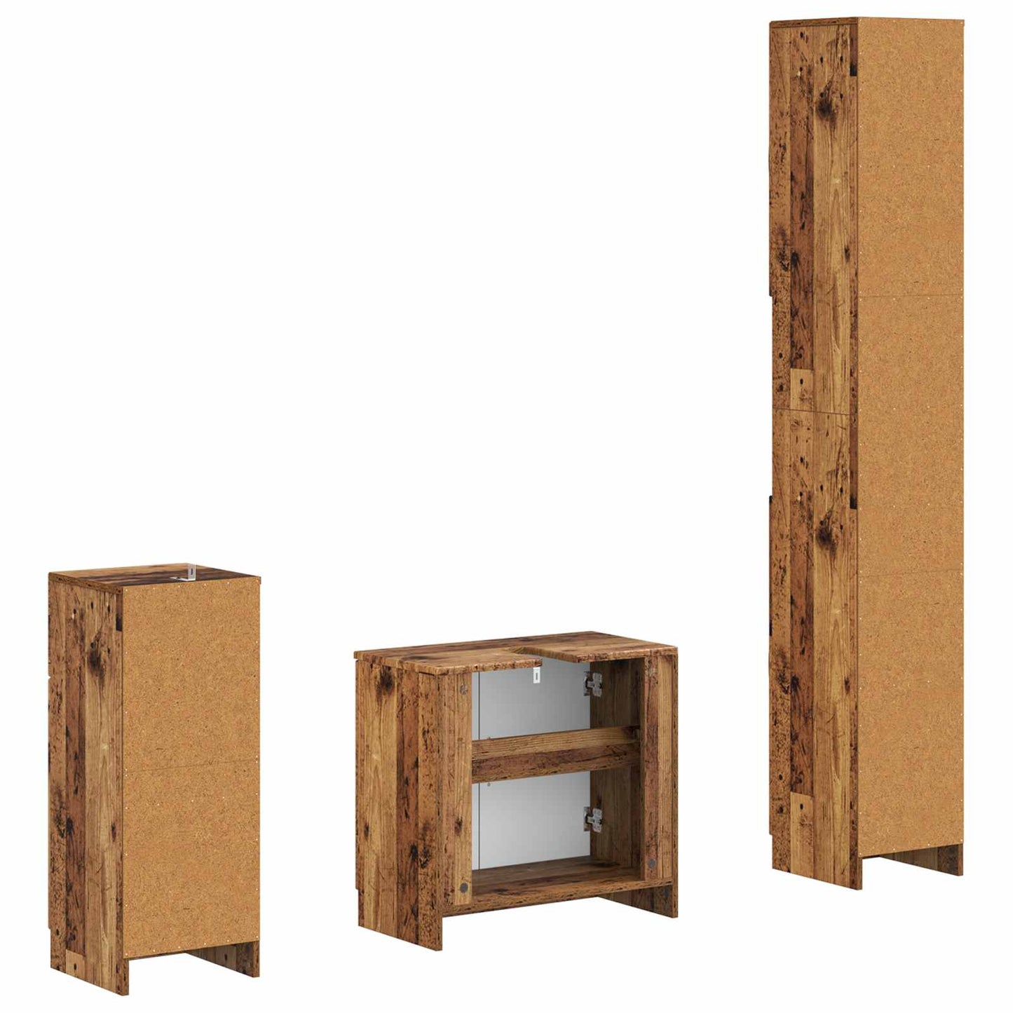 vidaXL 3 Piece Bathroom Cabinet Set UTRECHT Engineered Wood