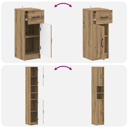 vidaXL 3 Piece Bathroom Cabinet Set UTRECHT Engineered Wood