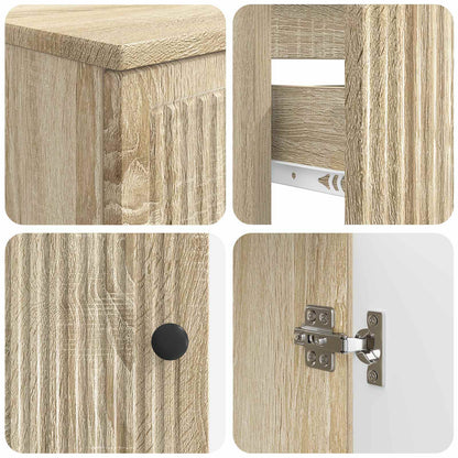 vidaXL 4 Piece Bathroom Cabinet Set EDE Sonoma Oak Engineered Wood