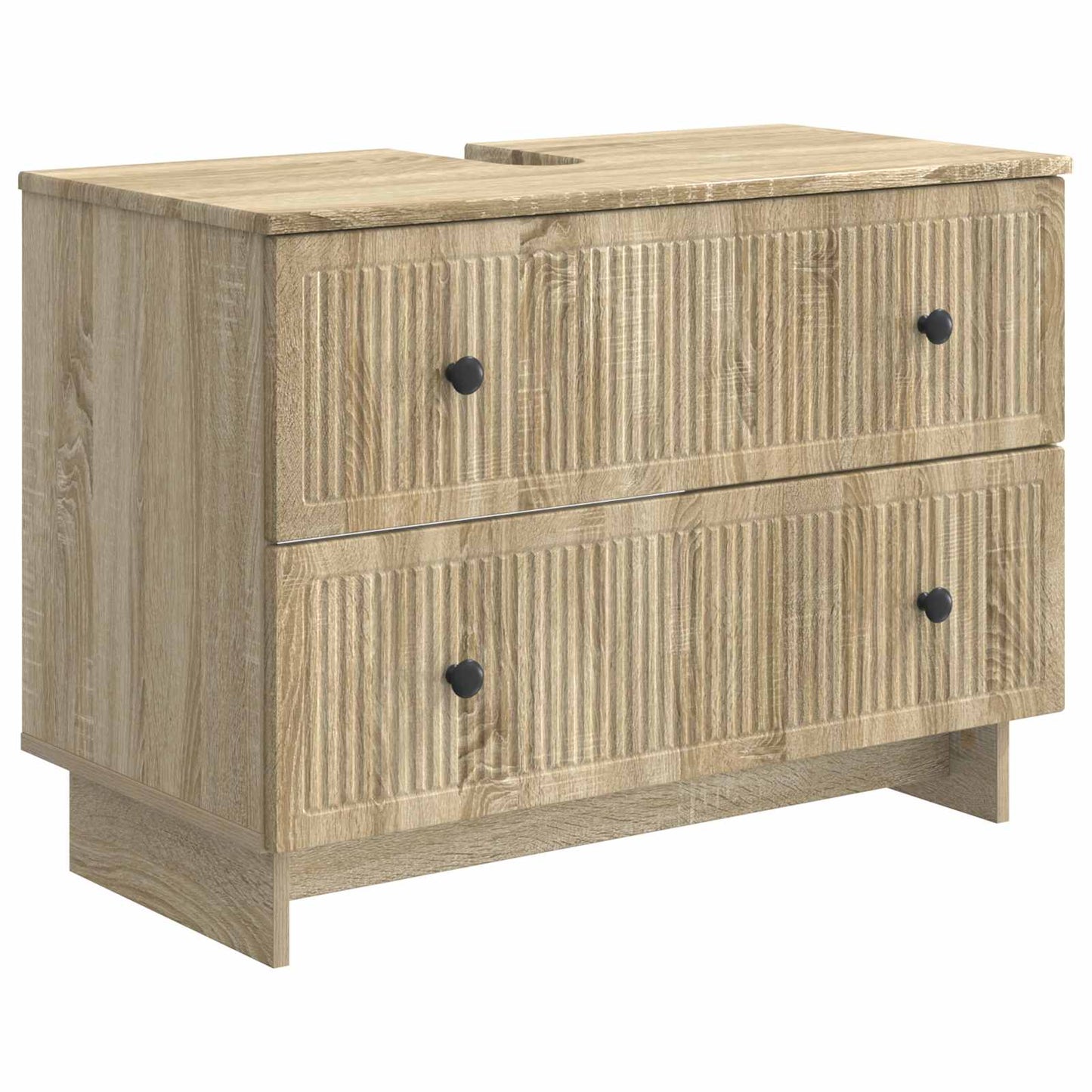 vidaXL 4 Piece Bathroom Cabinet Set EDE Sonoma Oak Engineered Wood