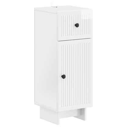 vidaXL 4 Piece Bathroom Cabinet Set EDE High Gloss White