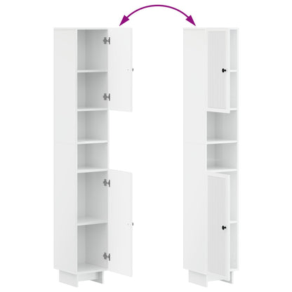 vidaXL 4 Piece Bathroom Cabinet Set EDE High Gloss White