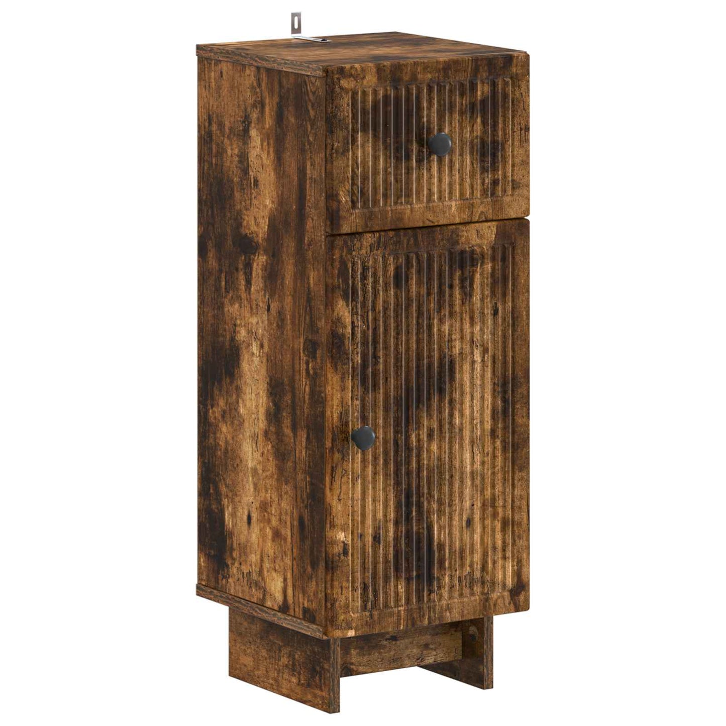 vidaXL 4 Piece Bathroom Cabinet Set EDE Smoked Oak Engineered Wood