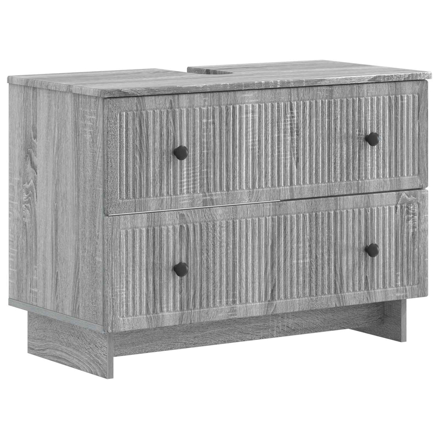 vidaXL 4 Piece Bathroom Cabinet Set EDE Grey Sonoma Engineered Wood