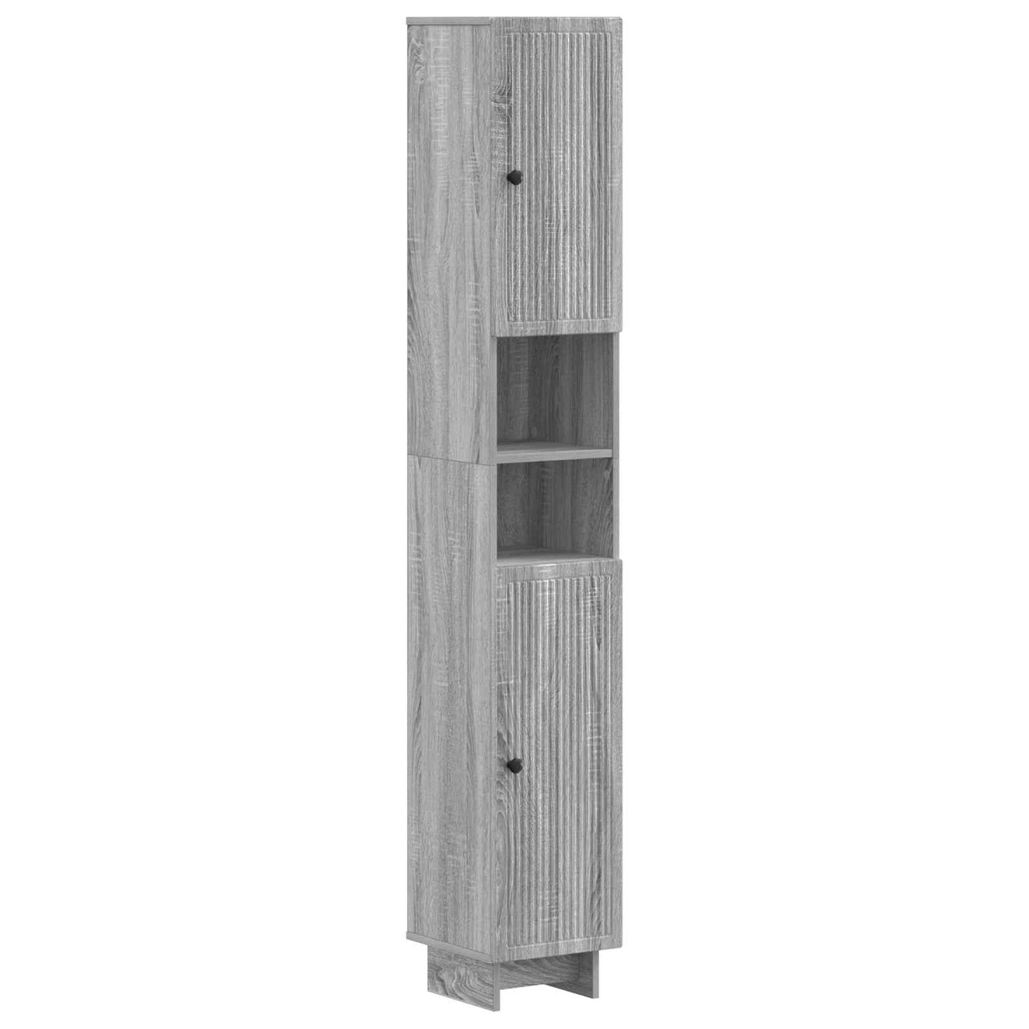 vidaXL 4 Piece Bathroom Cabinet Set EDE Grey Sonoma Engineered Wood