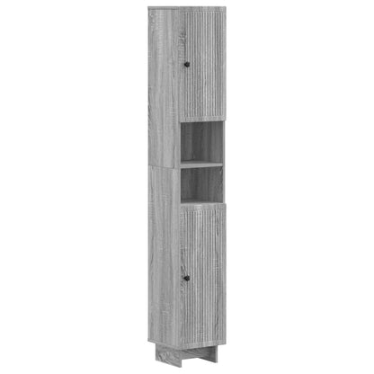 vidaXL 4 Piece Bathroom Cabinet Set EDE Grey Sonoma Engineered Wood
