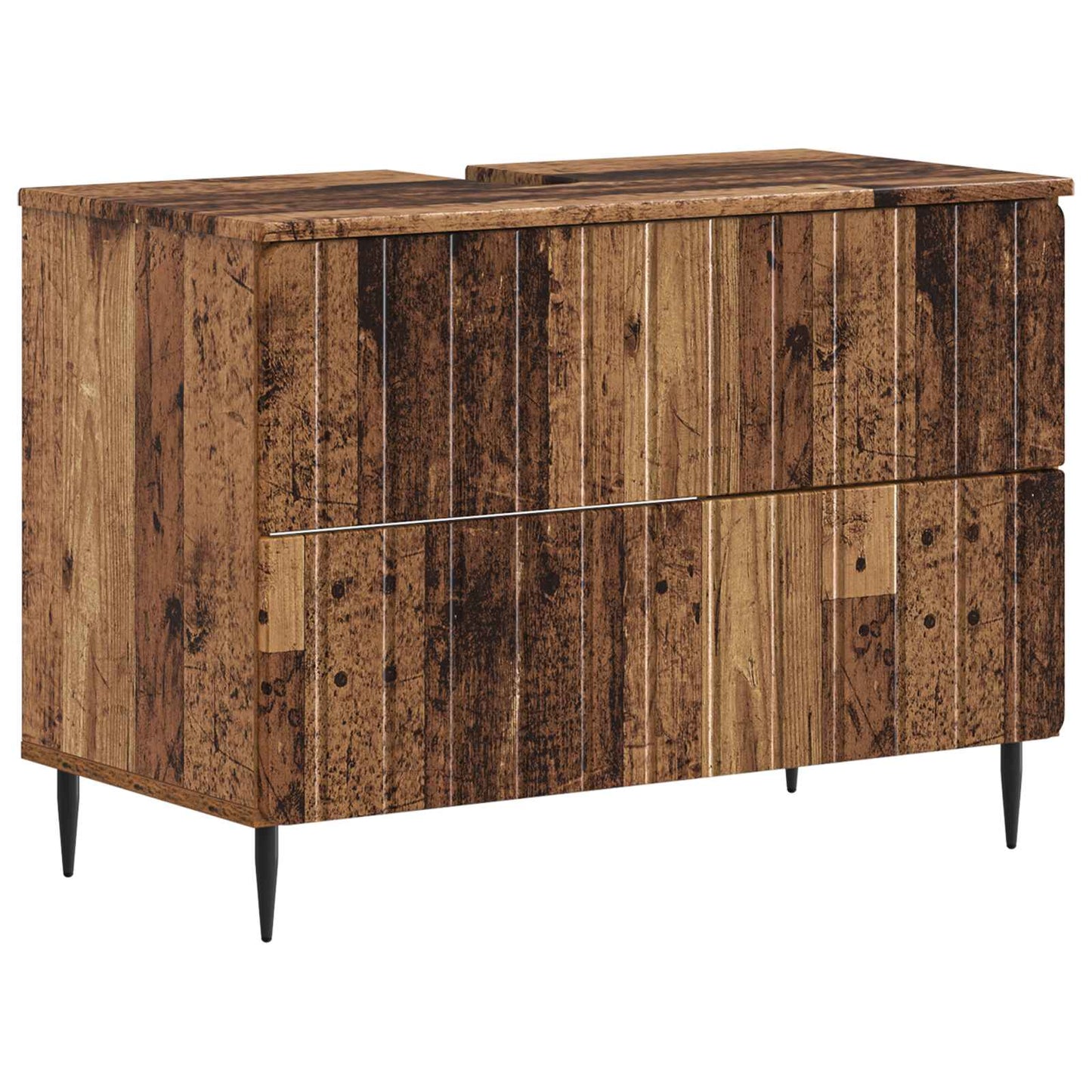 vidaXL 4 Piece Bathroom Cabinet Set ZWOLLE Old Wood Engineered Wood