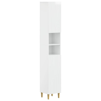 vidaXL 4 Piece Bathroom Cabinet Set ARNHEM High Gloss White