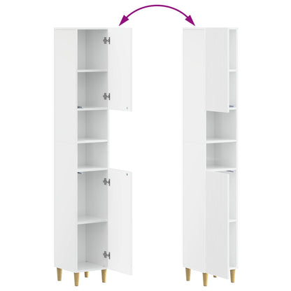 vidaXL 4 Piece Bathroom Cabinet Set ARNHEM High Gloss White