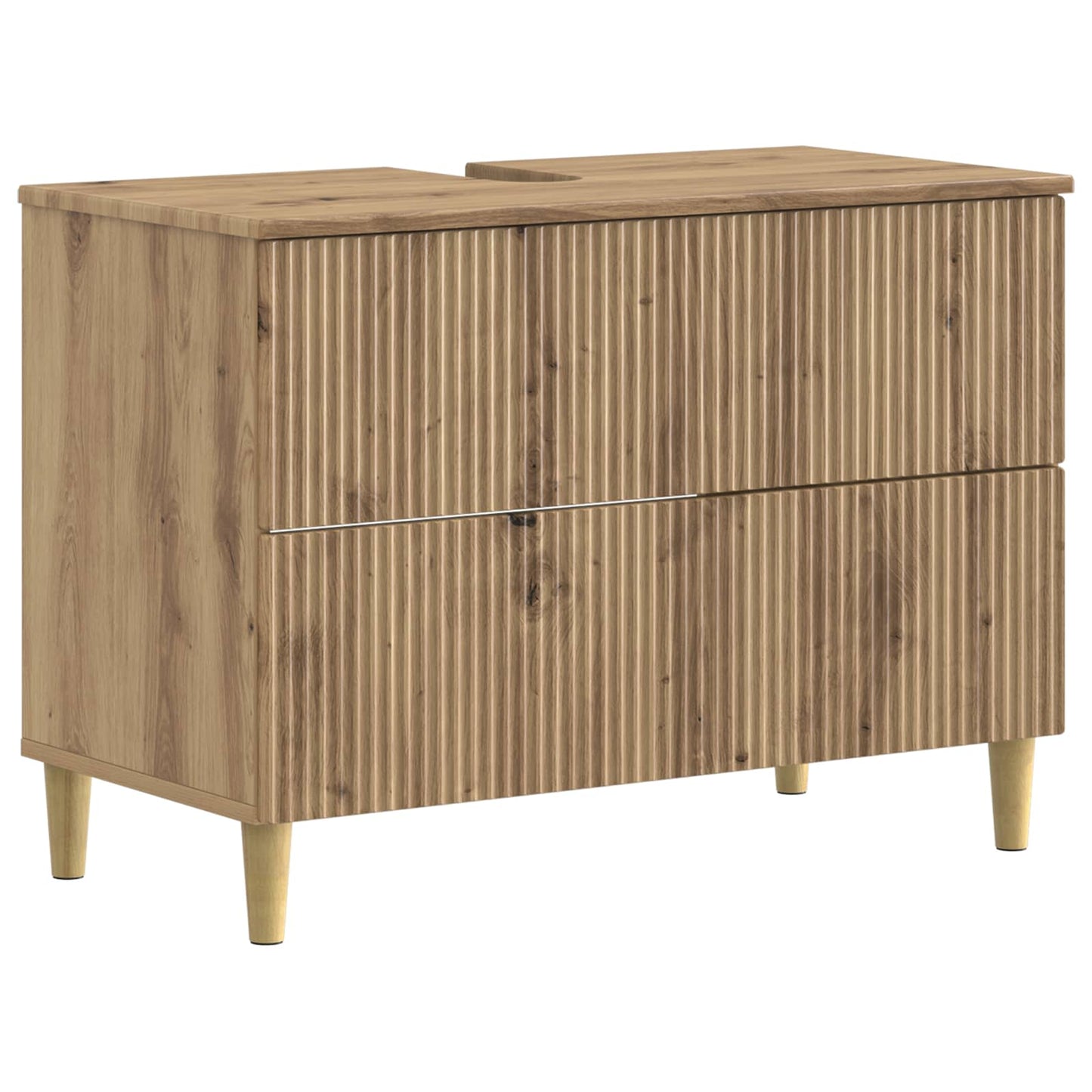 vidaXL 4 Piece Bathroom Cabinet Set ARNHEM Artisan Oak Engineered Wood