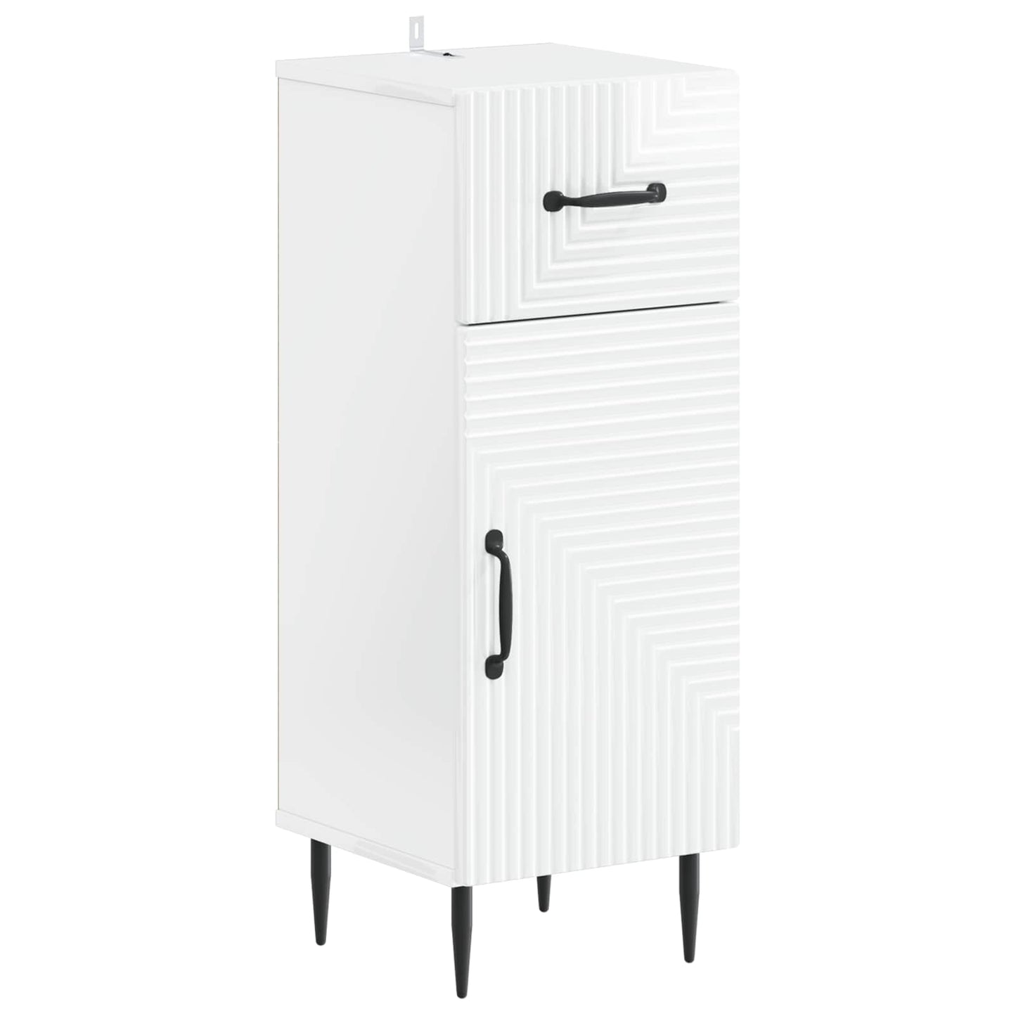 vidaXL 4 Piece Bathroom Cabinet Set HAARLEM High Gloss White