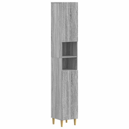 vidaXL 4 Piece Bathroom Cabinet Set DELFT Grey Sonoma Engineered Wood