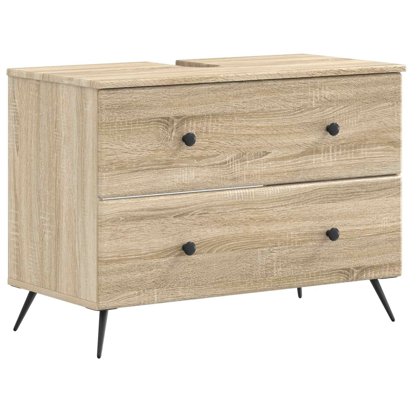 vidaXL 4 Piece Bathroom Cabinet Set BREDA Sonoma Oak Engineered Wood