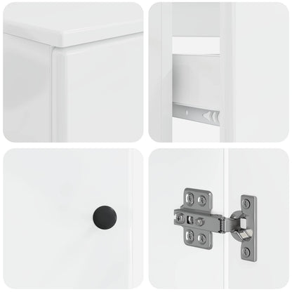 vidaXL 4 Piece Bathroom Cabinet Set BREDA High Gloss White