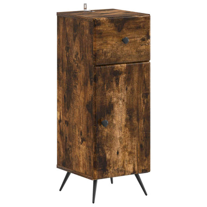 vidaXL 4 Piece Bathroom Cabinet Set BREDA Smoked Oak Engineered Wood