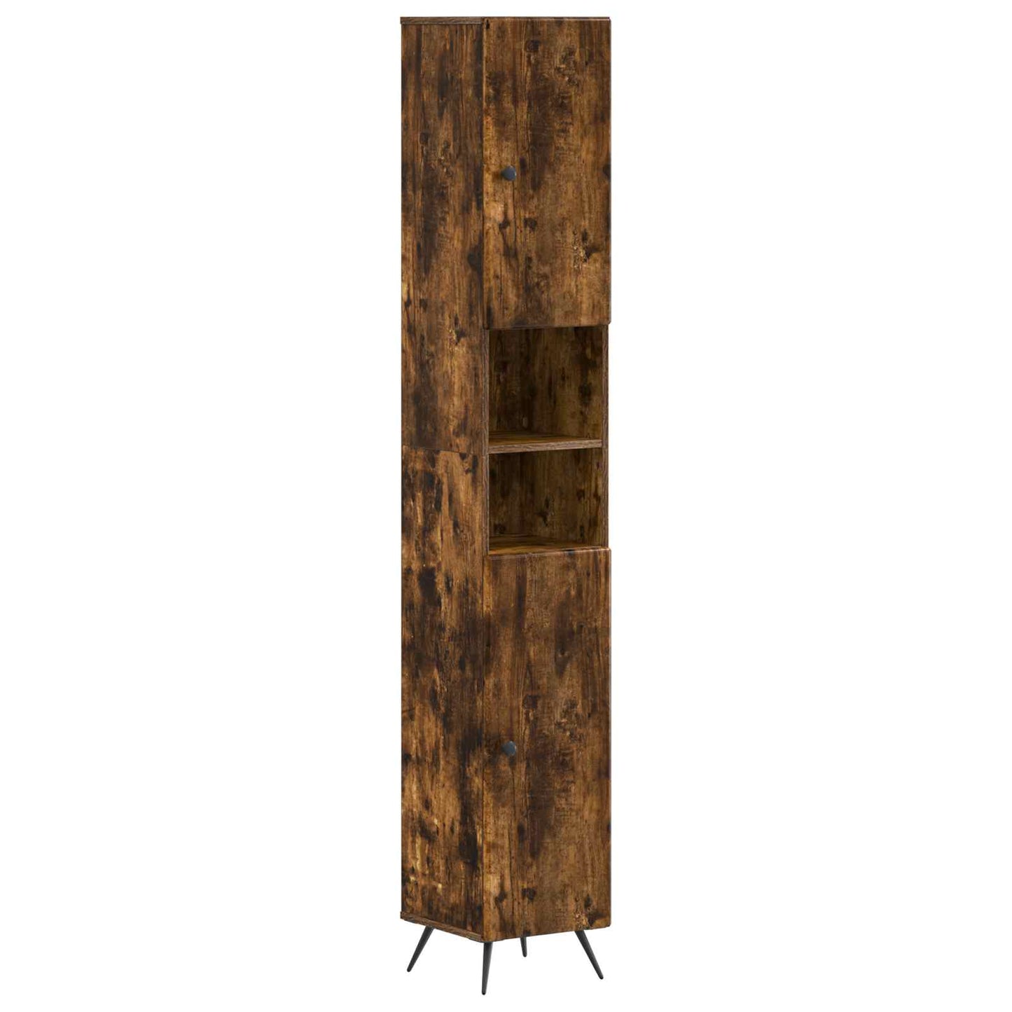 vidaXL 4 Piece Bathroom Cabinet Set BREDA Smoked Oak Engineered Wood