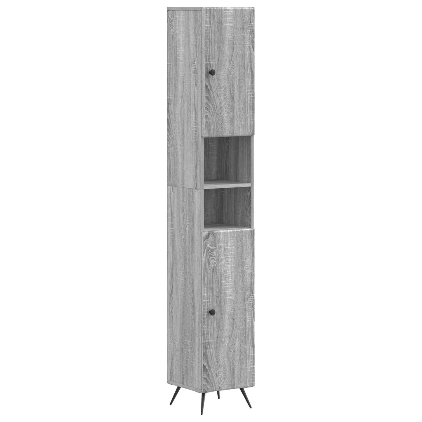 vidaXL 4 Piece Bathroom Cabinet Set BREDA Grey Sonoma Engineered Wood