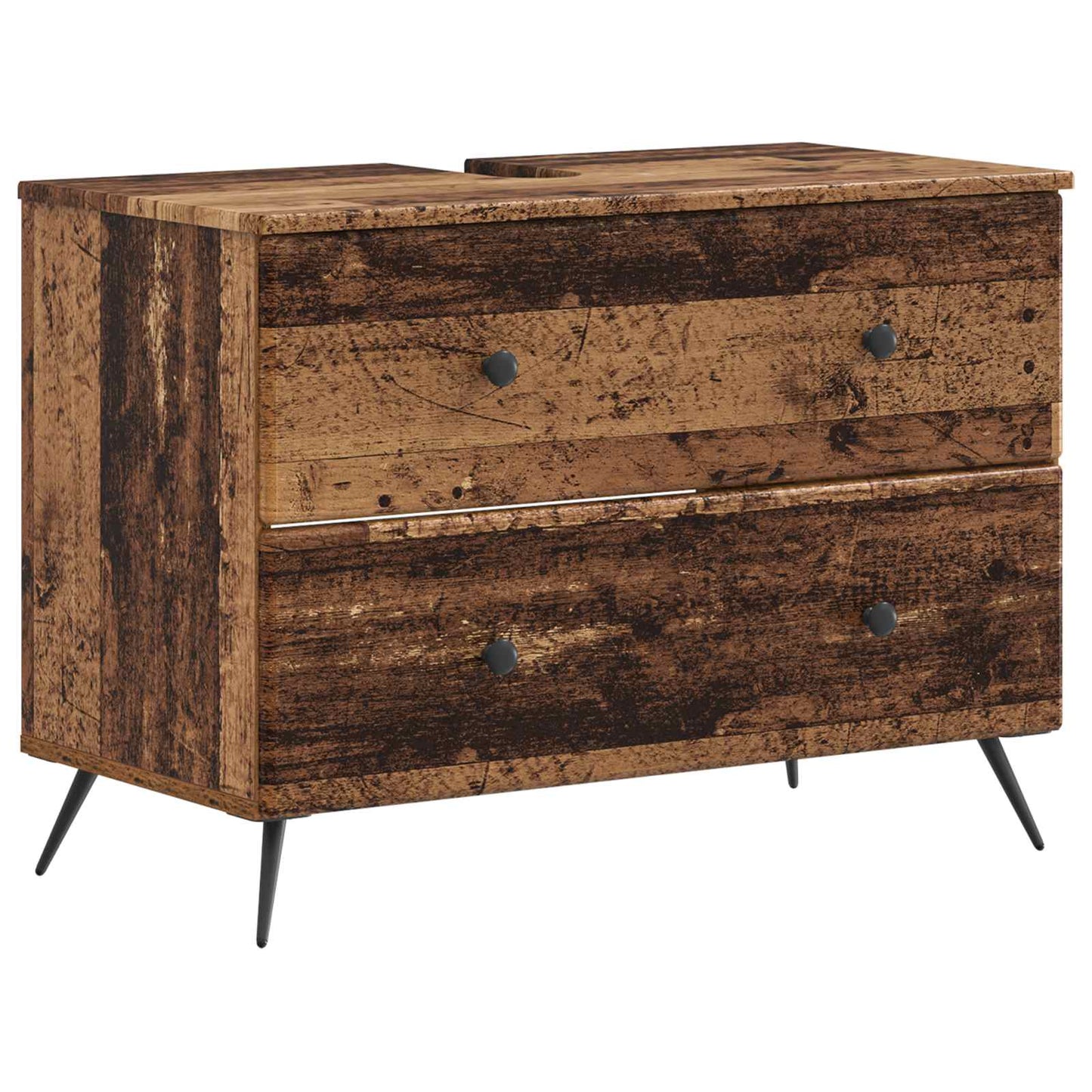 vidaXL 4 Piece Bathroom Cabinet Set BREDA Old Wood Engineered Wood