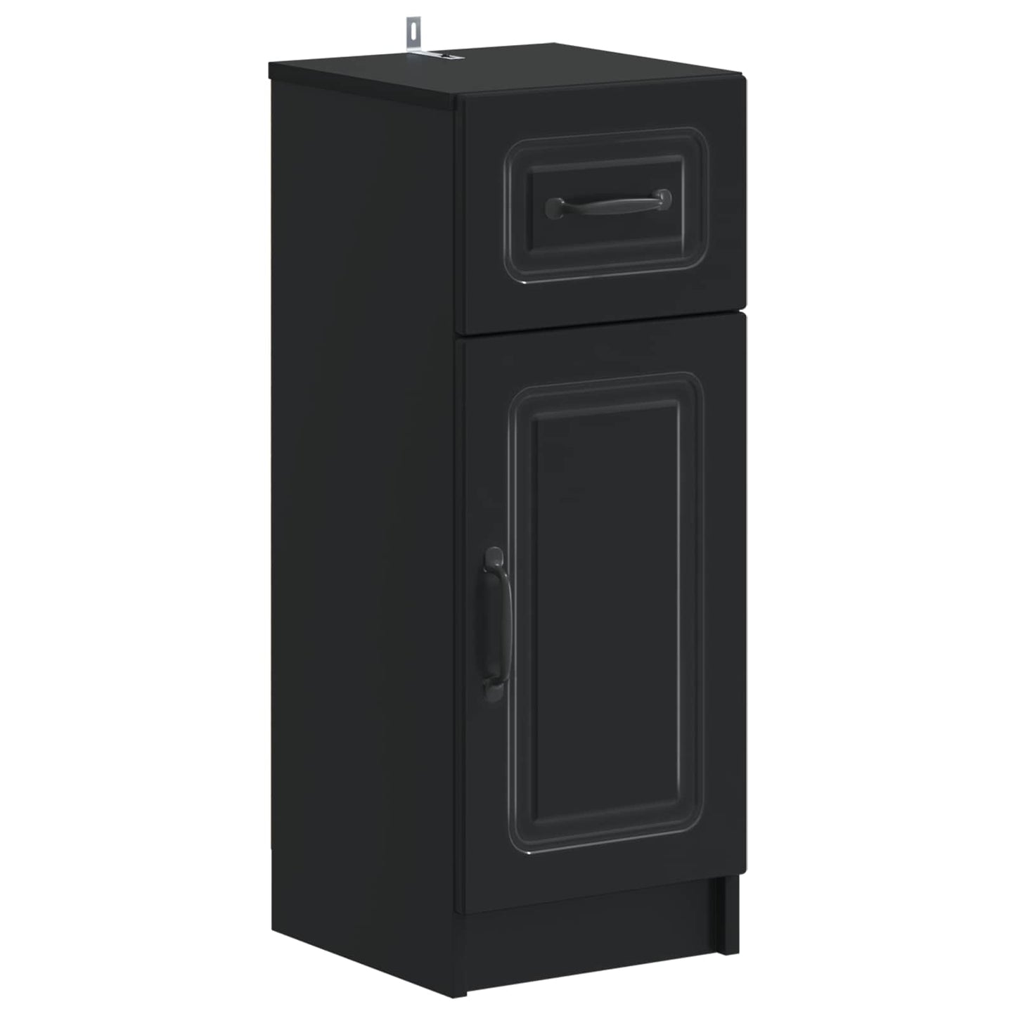 vidaXL 4 Piece Bathroom Cabinet Set UTRECHT Black Engineered Wood