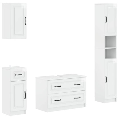 vidaXL 4 Piece Bathroom Cabinet Set UTRECHT High Gloss White