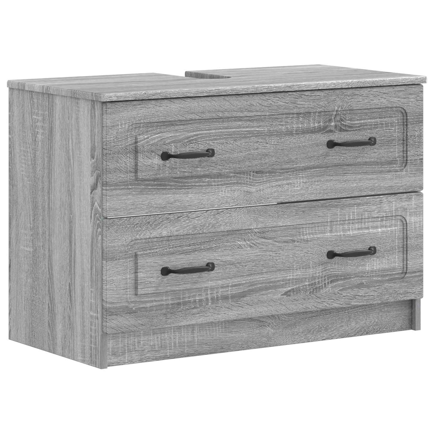 vidaXL 4 Piece Bathroom Cabinet Set UTRECHT Grey Sonoma