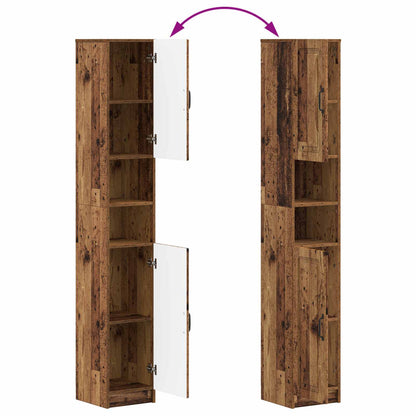 vidaXL 4 Piece Bathroom Cabinet Set UTRECHT Old Wood Engineered Wood