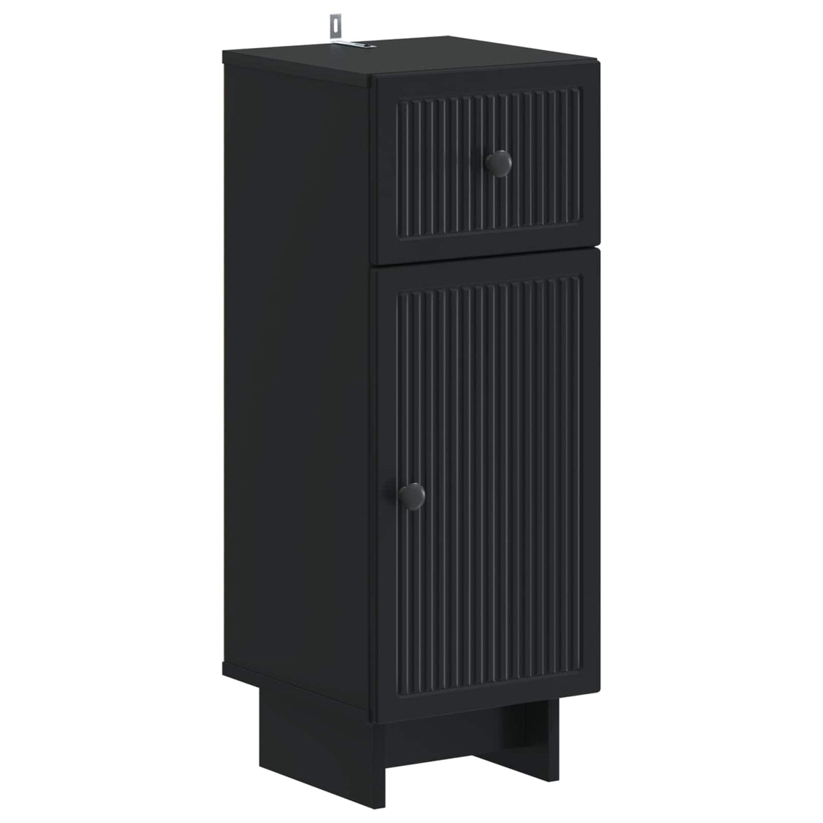 vidaXL 3 Piece Bathroom Cabinet Set EDE 3 pcs Black 30 x 31 x 80 cm